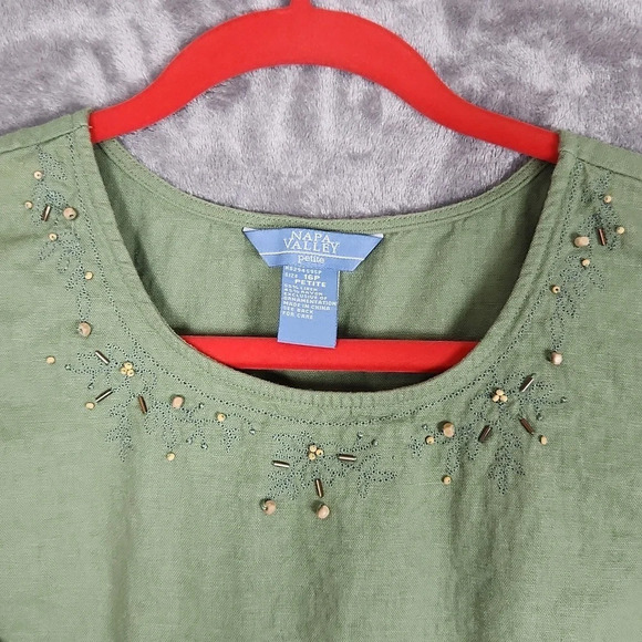 NAPA VALLEY petite green tank top - Picture 4 of 10